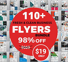110+矢量的通用型商业宣传单模板(含PSD格式)：110+ Clean Business Flyers